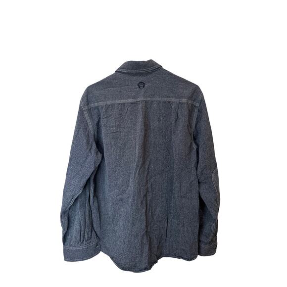 Howler Bros Sz M Tallier Work Short Gray Wash Button Up Thick Longsleeve - Great - Picture 2 of 8